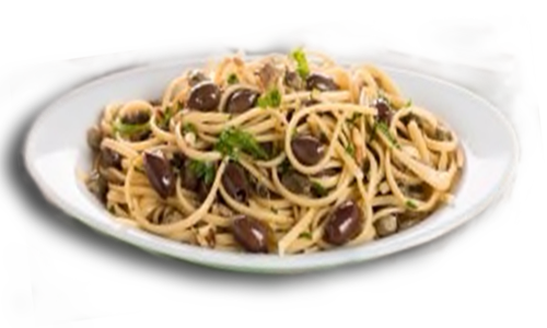 Linguine anchovies and pine nuts